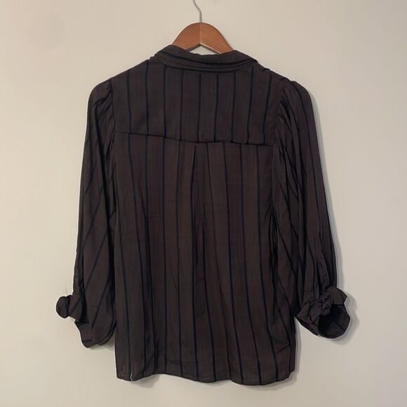 BCBGeneration Striped Puff Sleeve Top Size Small - Picture 9 of 9